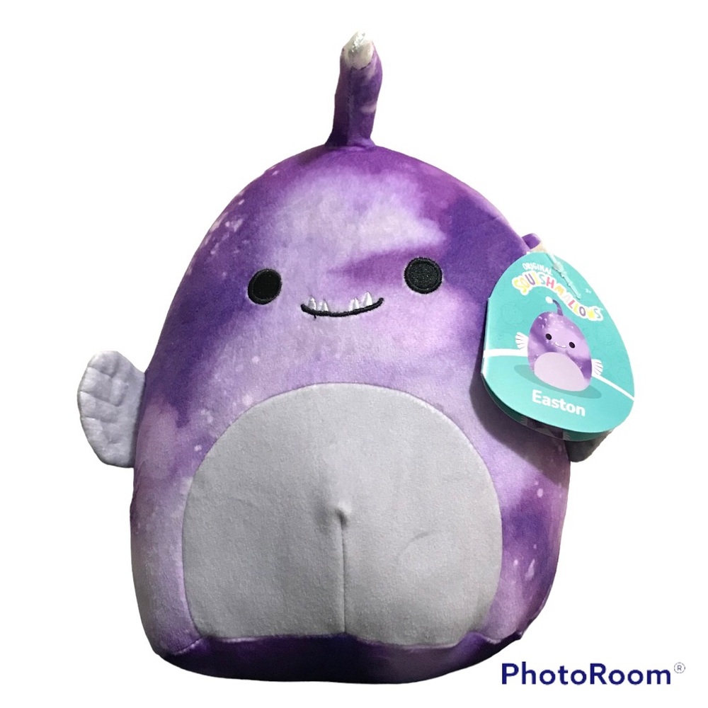 NWT Squishmallow Easton the Anglerfish - Soft Purple Stuffie